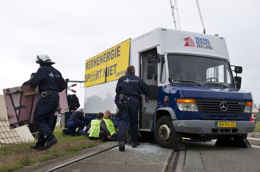 Atommülltransport aus Borssele: Kleintransporter blockiert die Gleise