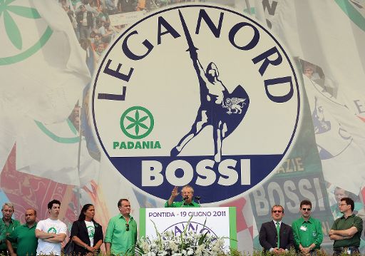 Jahrestreffen der Lega Nord in Pontida, Bergamo (Norditalien)