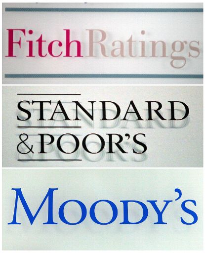 Die drei Ratingagenturen Fitch Ratings, Standard & Poor's und Moody's