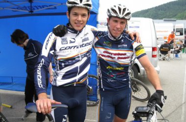 Simon Hupperetz und Fabrice Wangen vom Corratec Reuter Junior Team