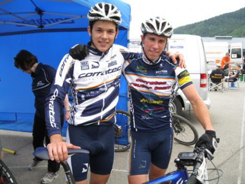 Simon Hupperetz und Fabrice Wangen vom Corratec Reuter Junior Team