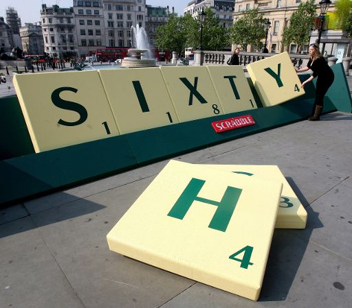 2008 feierte Scrabble 60. Geburtstag (Bild vom Trafalgar Square, London)