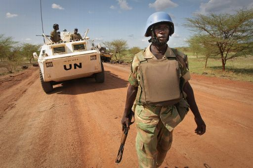 Soldat der UNMIS (United Nations Mission in Sudan) in Abyei (30. Mai)