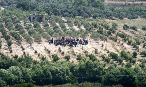 Syrische Flüchtlinge nahe des türkischen Dorfs Guvecci, in Hatay