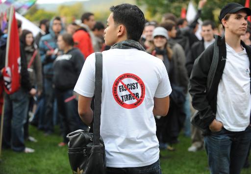 Anti-Terror-Demo in Weißenbach, Österreich