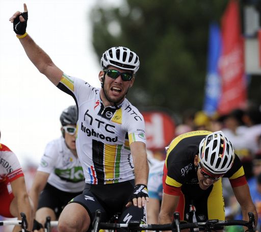 Tour de France: Der Brite Mark Cavendish ist Etappensieger, Philippe Gilbert Zweiter
