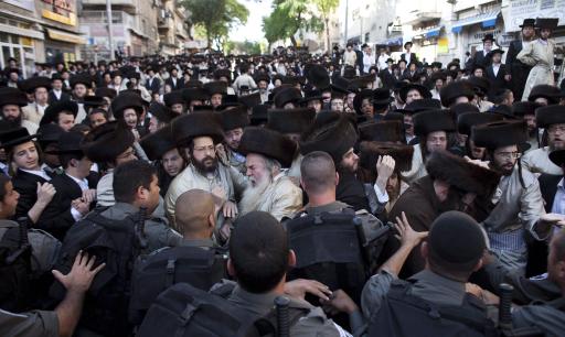 Ausschreitungen mit ultra-orthodoxen Juden in Jerusalem