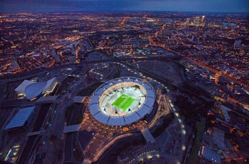 Die grüne 1 im Londoner Olympia-Stadion