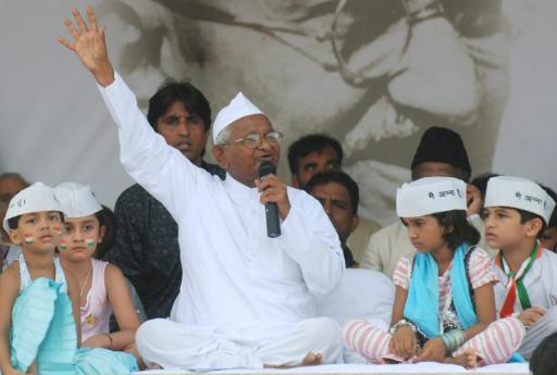 Der indische Aktivist Anna Hazare