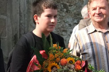 Yannick Friedrich, der zweimillionste Besucher bei der Bundesgartenschau Koblenz