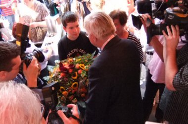 Yannick Friedrich, der zweimillionste Besucher bei der Bundesgartenschau Koblenz