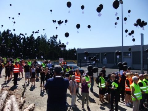 Protestaktion der Bürgerinitiative Kaiserbaracke