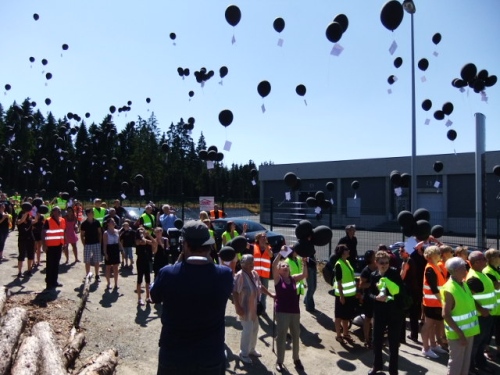 Protestaktion der Bürgerinitiative Kaiserbaracke