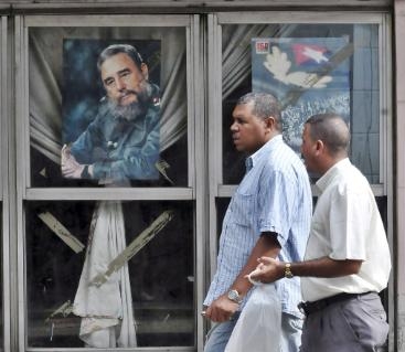 Bilder von Fidel Castro in den Straßen von Havanna