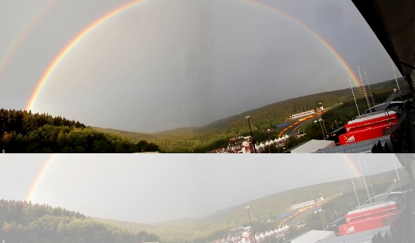 Regenbogen über Francorchamps - Startbild