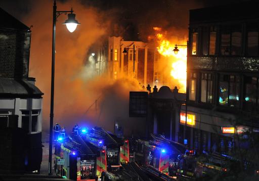 Der Londoner Stadtteil Tottenham in der Nacht zum Sonntag