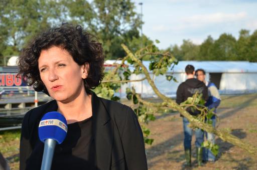 Innenministerin Annemie Turtelboom auf dem Pukkelpop-Gelände (19. August)