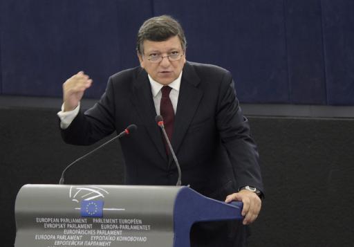 EU-Kommissionspräsident José Manuel Barroso bei der Plenarsitzung des Europaischen Parlaments in Straßburg