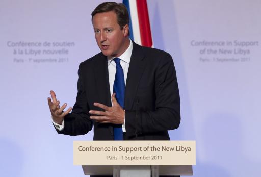 David Cameron auf der Libyen-Konferenz in Paris (01.09.2011)