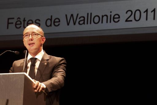 Der wallonische Ministerpräsident Demotte bei den "Fêtes de Wallon,ie" in Namür (17.9.)