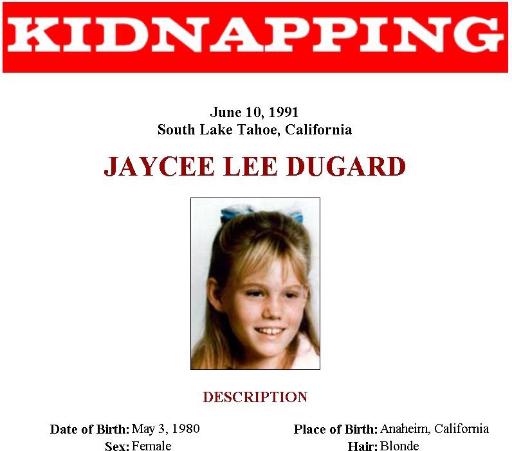 FBI-Suchmeldung für Jaycee Dugard (1991)