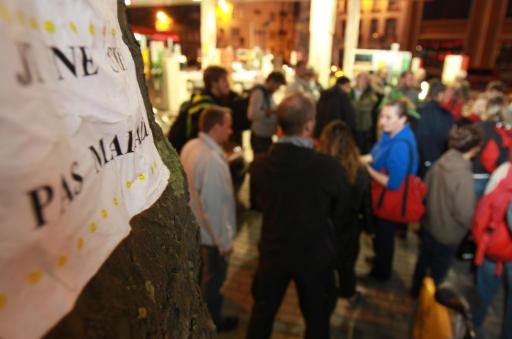 Protest gegen Renovierungsarbeiten an der Brüsseler Hafenallee (5. September 2011)