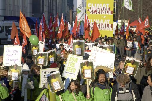 Demo der Klima-Koalition in Brüssel am 28. November 2010