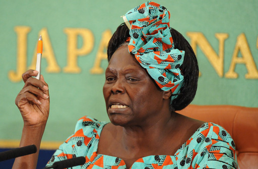 Wangari Maathai im Jahr 2010