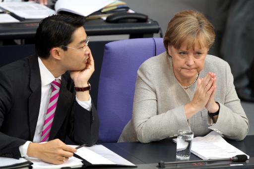 Philipp Rösler und Angela Merkel