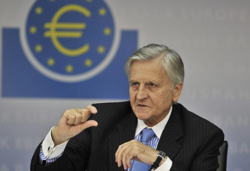 EZB-Präsident Jean-Claude Trichet bei der Pressekonferenz nach der Ratssitzung in Frankfurt