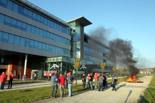 Streik bei ArcelorMittazl in Flémalle (3. Oktober)