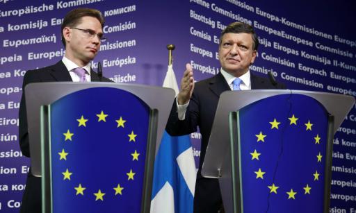 Kommissionspräsident José Manuel Barroso und der finnische Regierungschef Jyrki Katainen