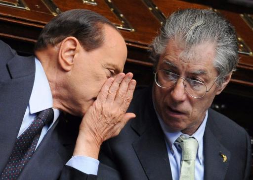 Silvio Berlusconi mit Lega Nord-Chef Umberto Bossi