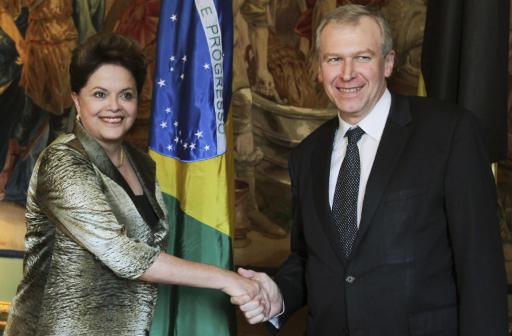 Brasiliens Staaatspräsidentin Dilma Rousseff und Premier Yves Leterme