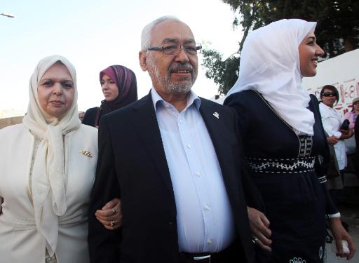 Sieger der Wahlen in Tunesien: Ennahda-Chef Rachid Ghannouchi (hier mit Frau und Tochter)