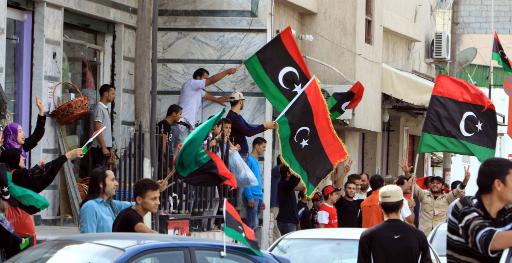 Ausgelassene Stimmung in Tripolis