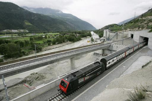 Der Lötschberg-Tunnel in der Schweiz