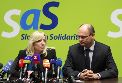 Slowakische Premierministerin Iveta Radicova und Parlamentspräsident Richard Sulik