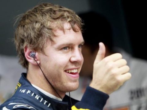 Sebastian Vettel nach dem Training auf dem neuen Buddh International Circuit