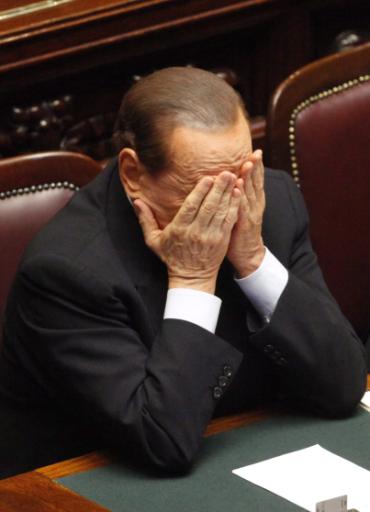 Silvio Berlusconi am 8. November im römischen Parlament