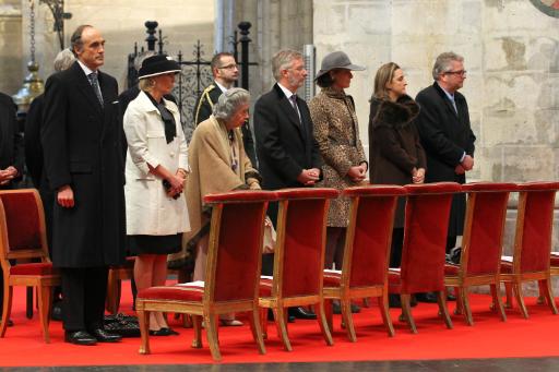 Die königliche Familie beim Te Deum in der Brüsseler Kathedrale Sankt Michael und Sankt Sankt Gudula