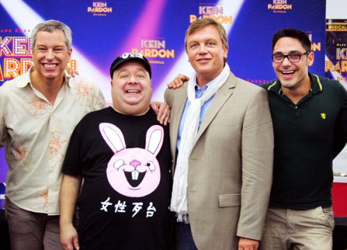 Thomas Herrmann, Dirk Bach, Hape Kerkeling und Alex Balga haben "Kein Pardon"