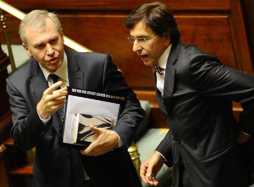 Yves Leterme und Elio Di Rupo am 11. Oktober in der Kammer