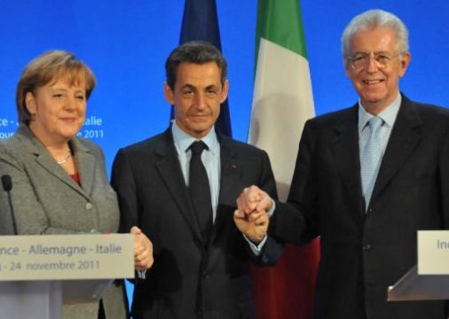 "Mini-Gipfel" zwischen Angela Merkel, Nicolas Sarkozy und Mario Monti (24.11.)