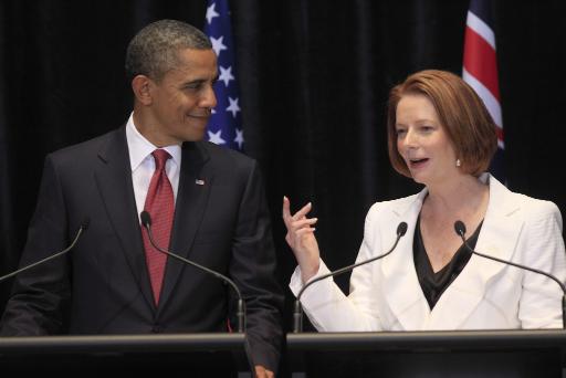 Arbeitsbesuch: US-Präsident Obama bei Australiens Premier Julia Gillard