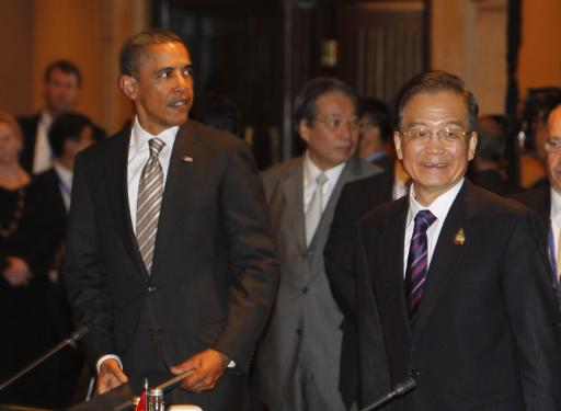 Barack Obama und Wen Jiabao in Nusa Dua in Indonesien