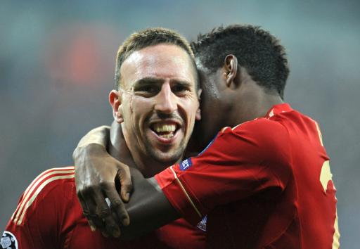 Bayerns Franck Ribéry schießt das 3:1