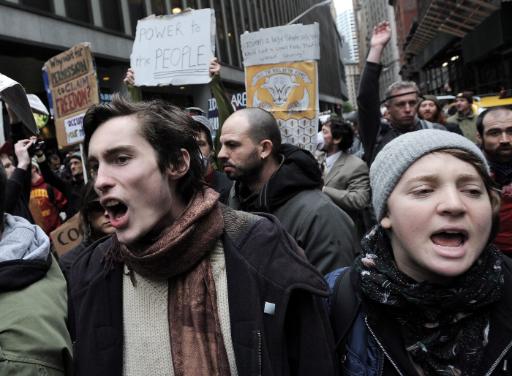 Demo an der Wall Street