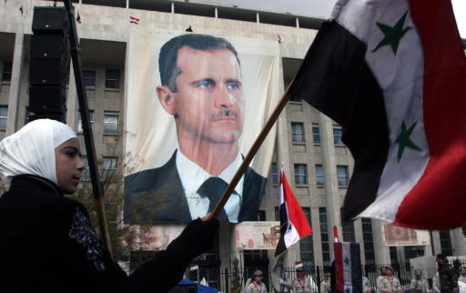 Demonstration von Assad-Unterstützern in Damascus (9.12.)