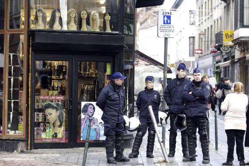 Verstärkte Polizeipräsenz im Matonge-Viertel in Brüssel
